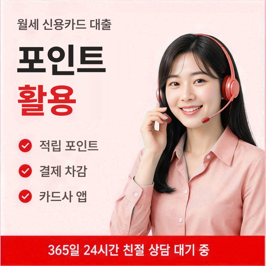 다음머니 월세 신용카드 대출 포인트 활용 안내